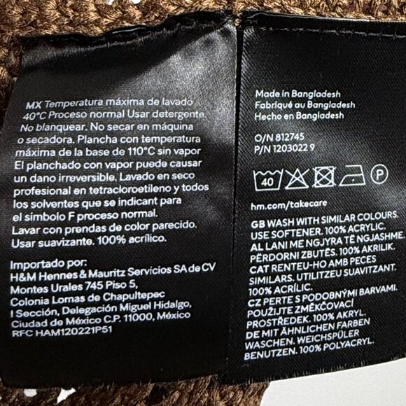 Brown Crochet Short Sleeve Button Front Cardigan (L) NWT - Picture 8 of 8